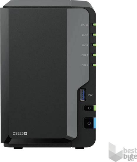 Synology DiskStation DS225+ 2-rekeszes NAS hálózati adattároló Synology DiskStation DS225+ 2-rekeszes NAS hálózati adattároló
