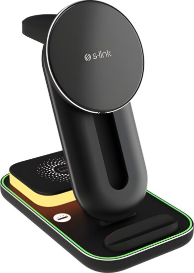 S-Link SW-CWF117 Magsafe Univerzális Vezeték nélküli mobiltelefon töltő 15W - Fekete