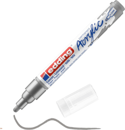 Edding 5100 M 2-3mm Akril Marker - Ezüst