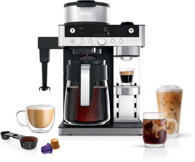 Ninja CFN802EU Prestige DualBrew System filteres kávéfőző 1550 Watt - Fekete / Ezüst Ninja CFN802EU Prestige DualBrew System filteres kávéfőző 1550 Watt - Fekete / Ezüst