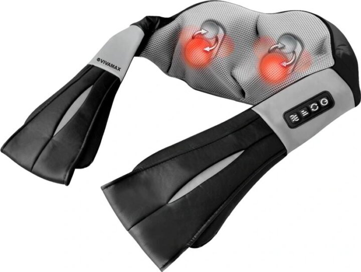 Vivamax YC-303DS Shiatsu Hőterápiás Masszírozó - Fekete/Ezüst