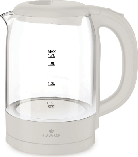 Blaumann BL-9007 Vízforraló 1.7L 2200 Watt - Krém / Átlátszó