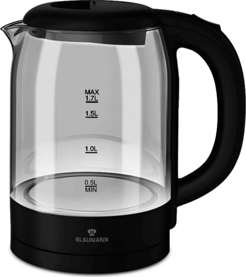 Blaumann BL-9006 Vízforraló 1.7L 2200 Watt - Átlátszó / Fekete