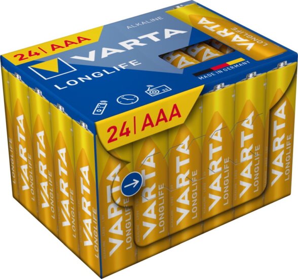 Varta 4103301134 Longlife mikro Alkaline Ceruzaelem AAA (24db /csomag)
