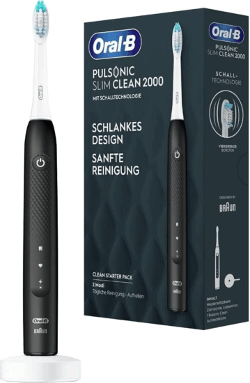 Braun Oral-B Pulsonic Slim Clean 2000 Szónikus Elektromos Fogkefe - Fekete