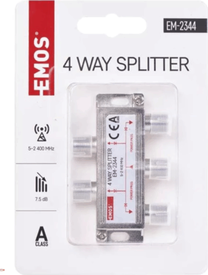 Emos EM2344 F csatlakozós 4-utas Antenna elosztó