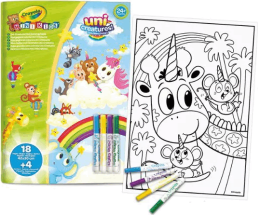 Crayola Mini Kids Maxi kifestő és filctoll készlet foglalkoztató - Állatkornis Crayola Mini Kids Maxi kifestő és filctoll készlet foglalkoztató - Állatkornis