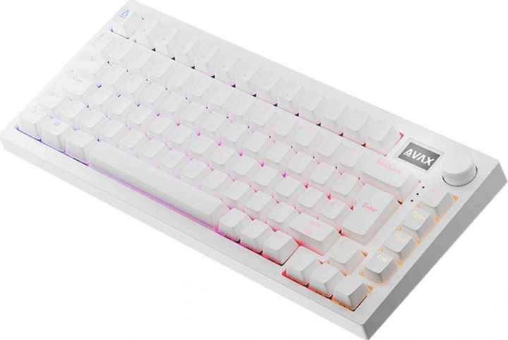 AVAX GM02 PRO 75% Gateron yellow switch mechanikus tri-mode RGB Billentyűzet HUN - Fehér