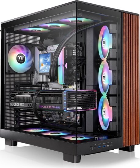 Thermaltake View 380 XL WS ARGB Midi Torony Számítógépház - Fekete