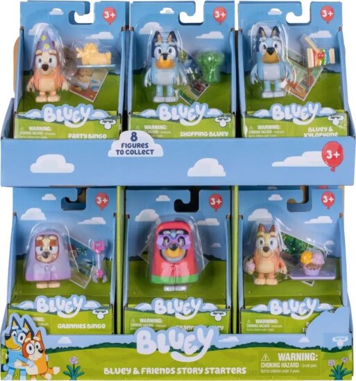 Bluey Vidám Meglepetés figura 7cm - Többféle