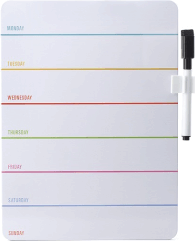 Kikkerland MH70 Heti mágneses törölhető Fali tervező - Fehér