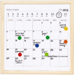 Kikkerland MH76-S Mágneses törölhető tervező falitábla naptárral 254 x 330 mm