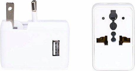 Kikkerland UL08-EU Utazó hálózati adapter - Fehér