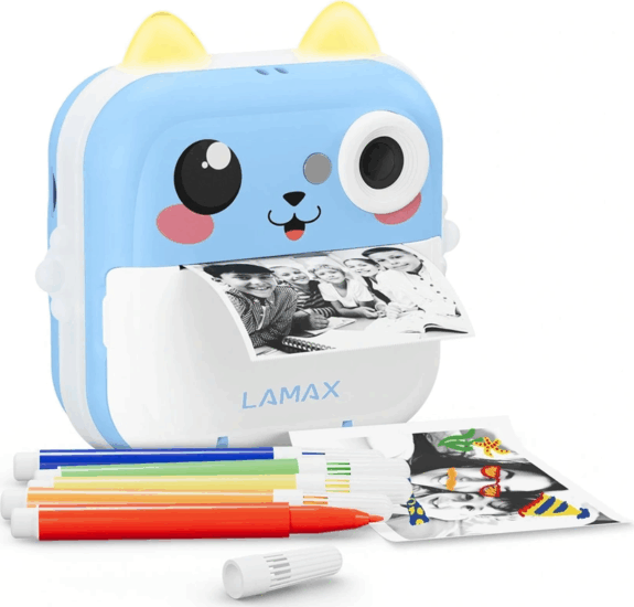 LAMAX InstaKid2 Plus Hőpapíros Gyerek Fényképezőgép 48Mpx / FullHD - Kék