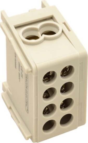 Tracon FLE-35/25 sínre szerelhető/ szürke1×35+1×25mm2/1×35+1×25mm2/ 400VAC/ 125A főáramköri leágazó kapocs