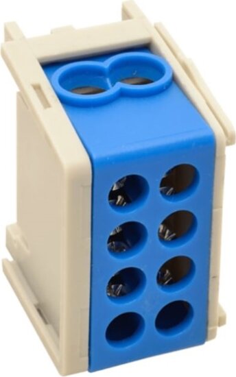 Tracon FLE-35/25K sínre szerelhető/ kék/ 1×35+1×25mm2/1×35+1×25mm2/ 400VAC/ 125A főáramköri leágazó kapocs