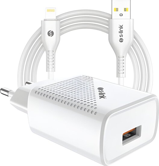 S-Link SL-EC40L USB-A / Lightning Hálózati Töltő Adapter 12W - Fehér