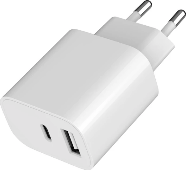 Gembird TA-UC-2AC12-01 USB-A / USB-C Hálózati Töltő Adapter 12W - Fehér