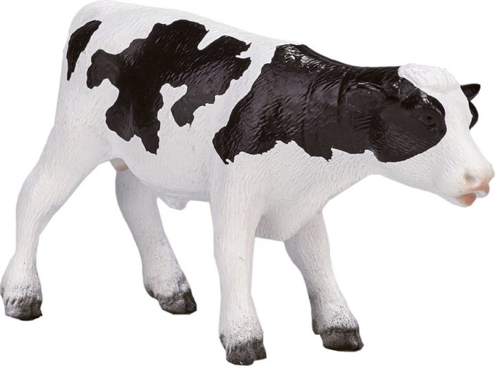 Mojo Farmland kézzel festett álló Holstein borjú figura 7cm