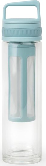 Leopold Vienna LV117020 Duplafalú Üveg Ivópalack 400ml - Átlátszó / Menta