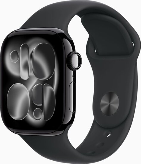 Apple Watch S11 42mm GPS Okosóra M/L Fekete sportszíjjal - Fekete Apple Watch S11 42mm GPS Okosóra M/L Fekete sportszíjjal - Fekete