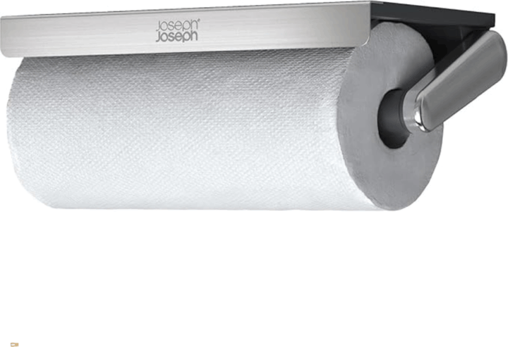 Joseph Joseph Polc alatti Konyhai papírtörlő tartó - Acél/ Fekete