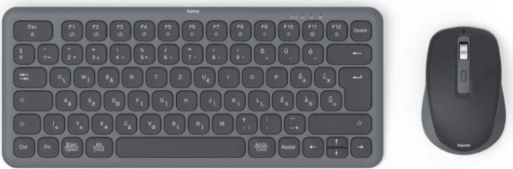 Hama WKM-500 Wireless Bluetooth Mini Billentyűzet + Egér HUN - Szürke