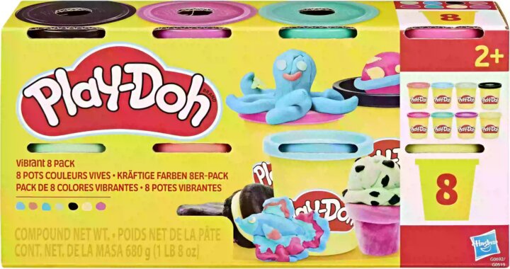 Play-Doh 8 Színű Gyurmacsomag - Szivárvány Színek