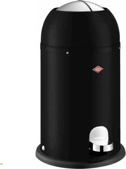Wesco Kickmaster 12 literes pedálos rozsdamentes acél szemetes - Fekete/Ezüst