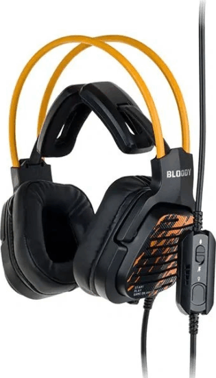 A4-Tech Bloody G565 Vezetékes RGB Gamer Fejhallgató Headset - Fekete / Narancssárga A4-Tech Bloody G565 Vezetékes RGB Gamer Fejhallgató Headset - Fekete / Narancssárga
