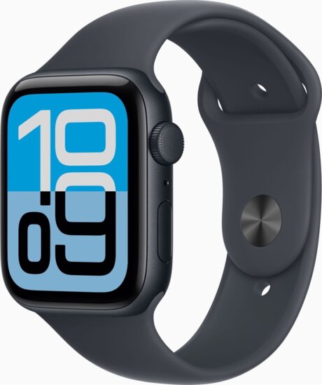 Apple Watch SE3 44mm GPS Okosóra M/L Éjfekete Sportszíjjal - Éjfekete Apple Watch SE3 44mm GPS Okosóra M/L Éjfekete Sportszíjjal - Éjfekete