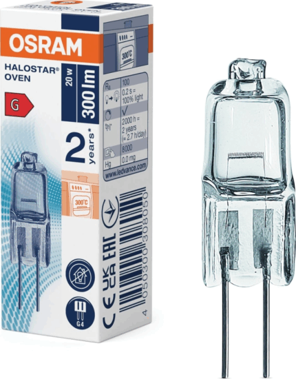 Osram 64425S Halostar Sütöizzó 20W 300lm 2800K G4 - Meleg fehér