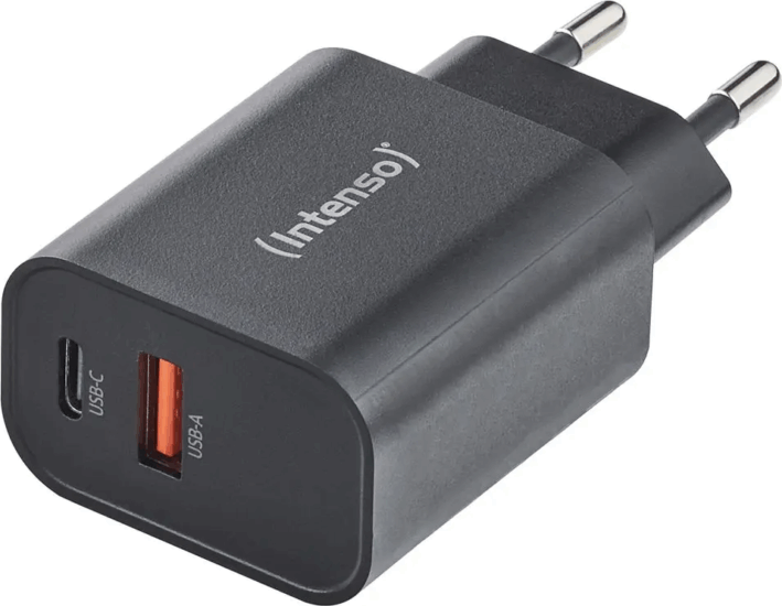 Intenso USB-A / USB-C Hálózati Gyorstöltő Adapter 30W - Fekete
