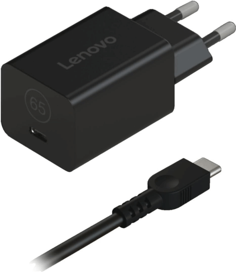 Lenovo GaN Nano USB-C Hálózati Gyorstöltő Adapter 65W - Fekete