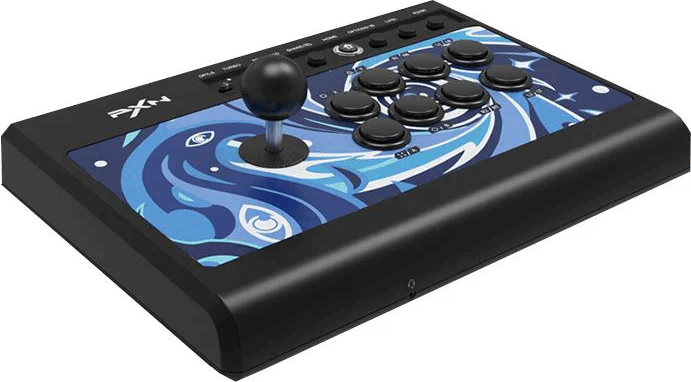 PXN gamepad 008 Arcade stick - Fekete/Kék (PC / PS4 / NS / Android / PS3 / XboxOne / XboxSeries)