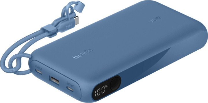 Belkin BPB028HQBL Powerbank Integrált USB Type-C Kábellel / 20000mAh 20W - Kék Belkin BPB028HQBL Powerbank Integrált USB Type-C Kábellel / 20000mAh 20W - Kék