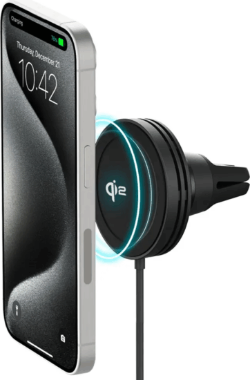 iOttie Velox Mini Qi2 Vezeték Nélküli MagSafe Autós Töltő és Telefontartó 15W - Fekete