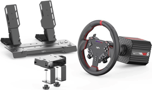 PXN VD6 Direct Drive WAS Kormány / pedál és bilincs Szimulátor szett - Fekete (PC)