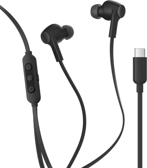 Belkin SoundForm Vezetékes USB-C Fülhallgató Headset - Fekete Belkin SoundForm Vezetékes USB-C Fülhallgató Headset - Fekete