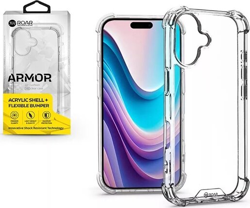 Roar GP-160012 iPhone 16 Plus Telefon tok - Átlátszó