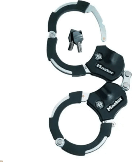 Master Lock 8200EURDPRO Acél Rollerzár/Bilincs 550mm 2 kulccsal - Fekete/Ezüst