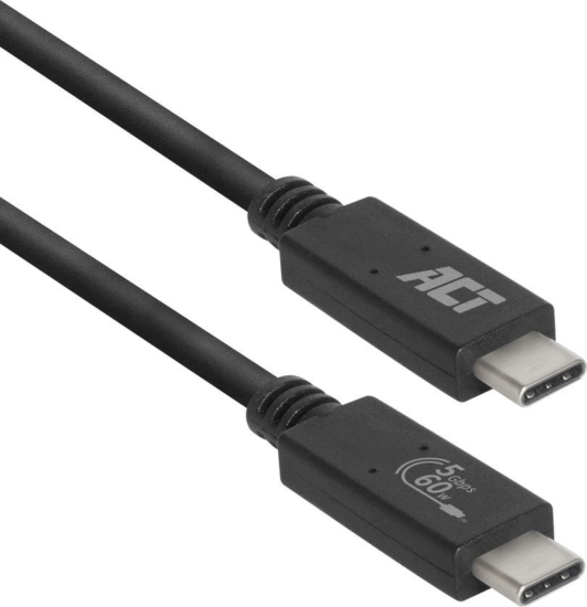 ACT AC7401 USB Type-C 3.2 Apa - USB Type-C 3.2 Apa Adat és Töltőkábel 100 Watt 1m - Fekete ACT AC7401 USB Type-C 3.2 Apa - USB Type-C 3.2 Apa Adat és Töltőkábel 100 Watt 1m - Fekete