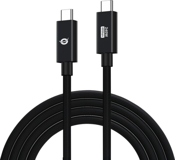 Conceptronic ETTA04B20 USB-C Apa - USB-C Apa 3.1 Adat és töltőkábel 2m - Fekete