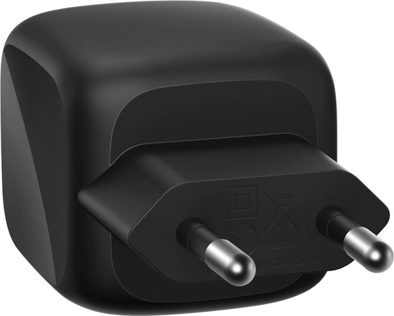 Belkin Dual 2x USB-C PD + PPS Hálózati Gyorstöltő Adapter 37W - Fekete