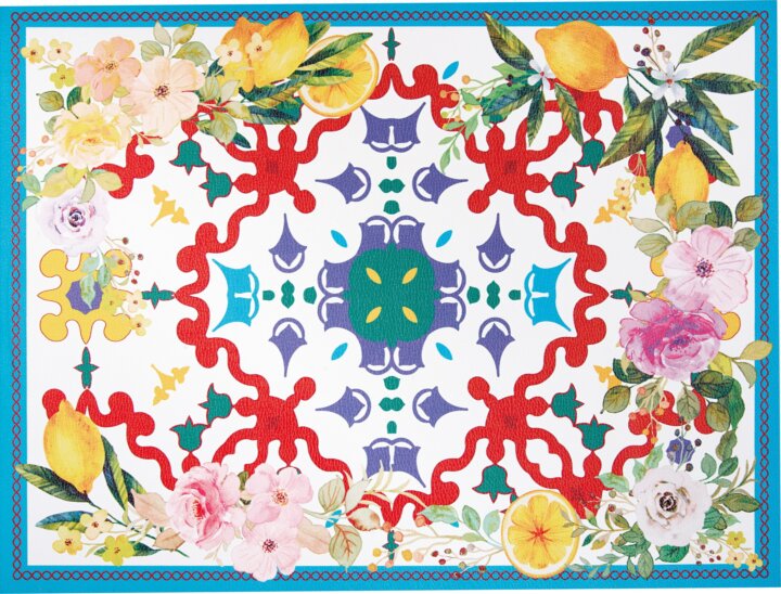 Guzzini Flowers & Lemon Tányér alátét 33 x 44 cm - Mintás