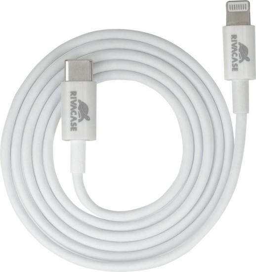 RivaCase PS6017 WT10 USB-C Apa - Lightning Iphone Adat És Töltőkábel 1m - Fehér