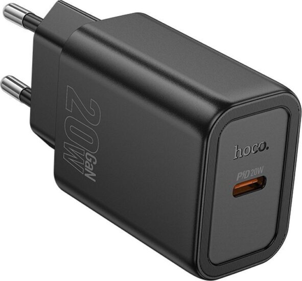 Hoco N60 USB-C / Lightning Hálózati Töltő Adapter 20W - Fekete