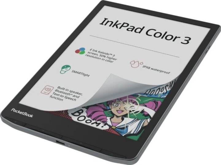 PocketBook InkPad Color 3 7.8" 32GB E-book olvasó - Fekete/Szürke