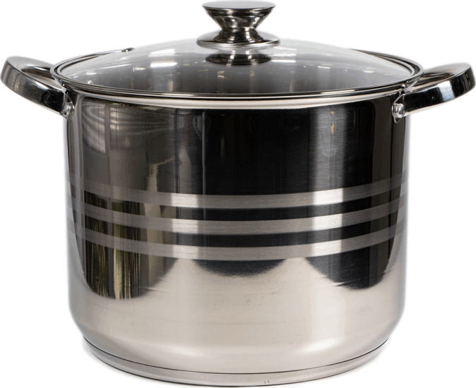 TOO LP-7173-11L Prémium Rozsdamentes Acél Lábas Üveg fedővel Ø 26cm 11L - Inox