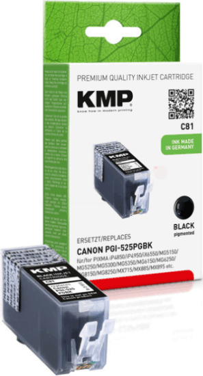 KMP (Canon PGI-525 PGBK 4529B001) Utángyártott Tintapatron - Fekete